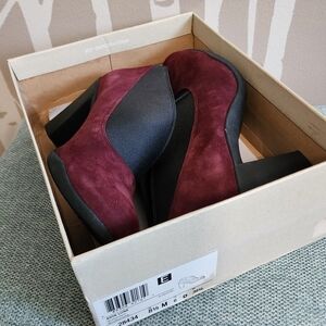Clark's: Burgundy Suede Women's Heels